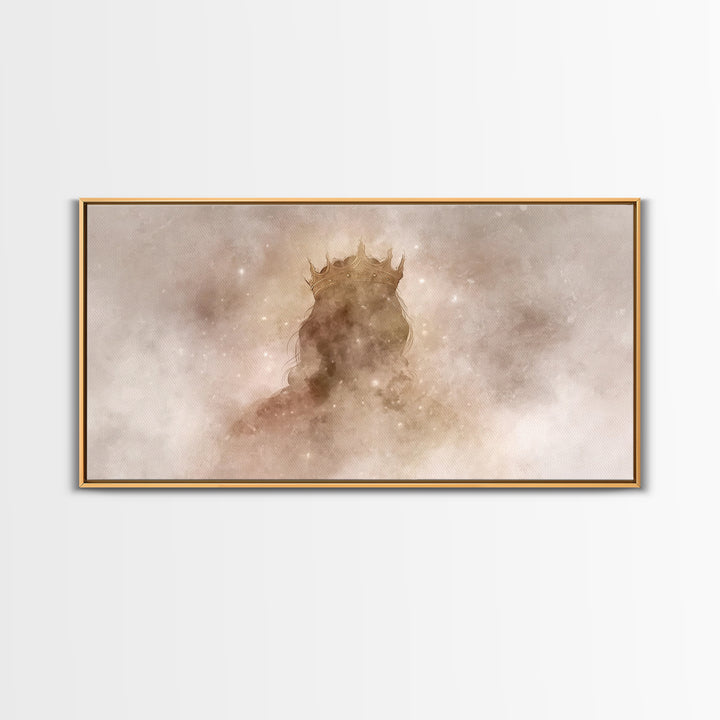 Hidden Crown | Framed Canvas Print | Christian Art | Jesus Painting | Moody Christian Art | Christian Art Canvas | Christian Christmas Deco