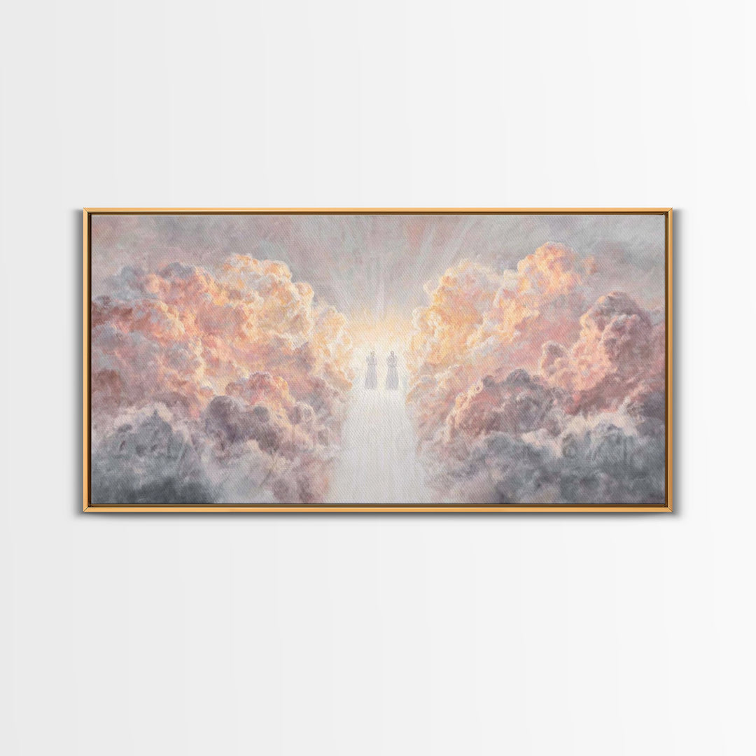 Radiant Messengers - Framed Canvas Print - Christian Christmas Art - Christian Painting - Framed Christian Art - Christmas Canvas Wall Art