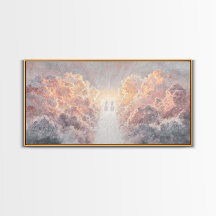 Radiant Messengers - Framed Canvas Print - Christian Christmas Art - Christian Painting - Framed Christian Art - Christmas Canvas Wall Art