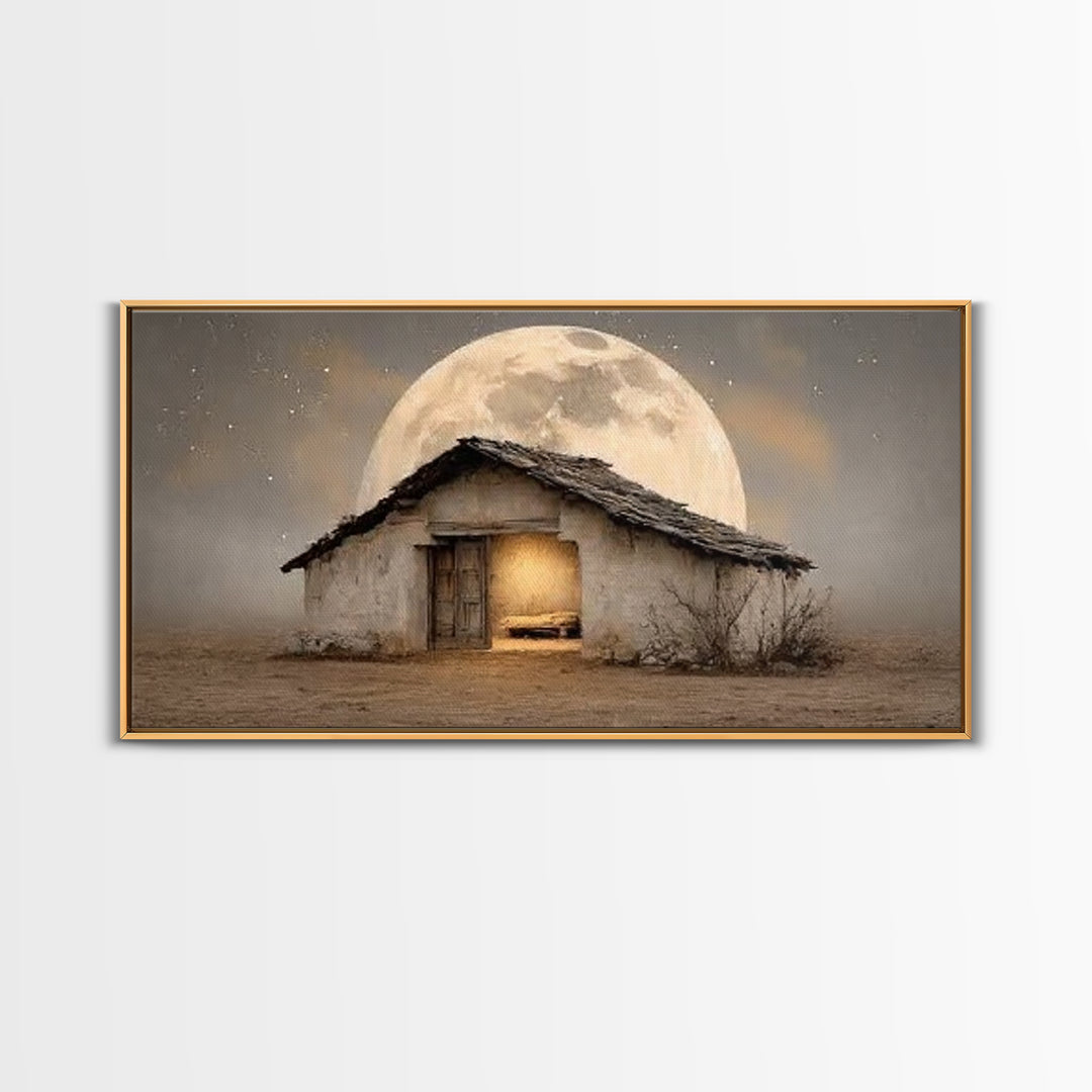 Bethlehem Stillness – Framed Canvas Print – Christian Christmas Art – Christian Art Canvas – Christian Wall Art – Christian Decor – Christm