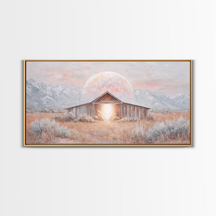 Radiant Manger Sky – Framed Canvas Print – Christian Christmas Art – Christian Wall Art – Christmas Art – Christian Art Canvas – Christian