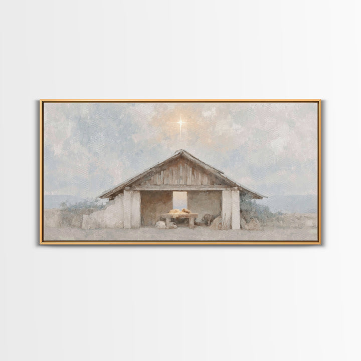 The Guiding Star – Framed Canvas Print – Christmas Art – Christian Wall Art – Christian Christmas Art – Christian Art Canvas – Christian De