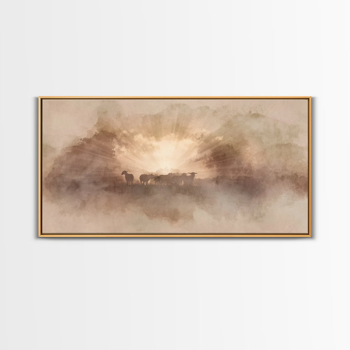 Rays Of Promise – Framed Canvas Print – Christian Art Canvas – Christian Wall Art – Moody Christian Art – Christian Christmas Art – Christi