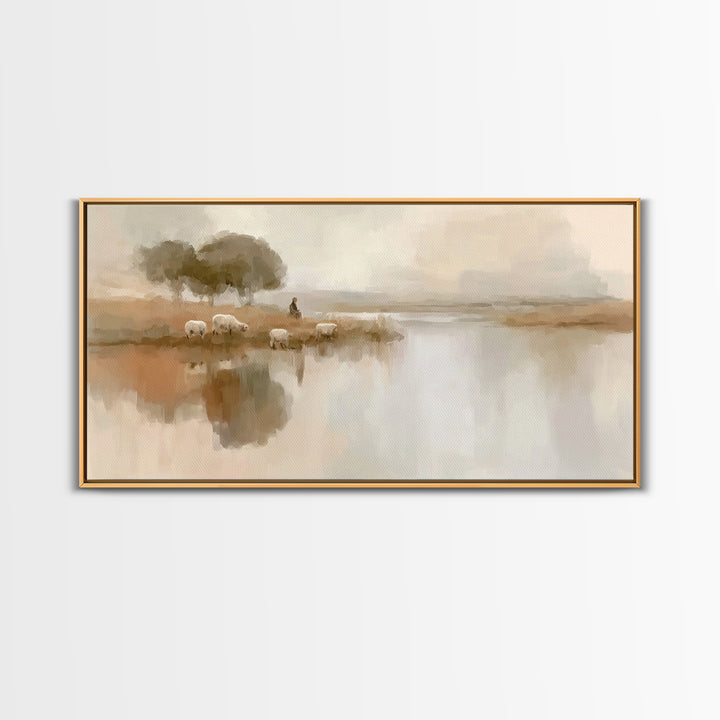 Fields Of Mercy, Framed Canvas Print, Christian Art Canvas, Christian Wall Art, Christian Christmas Art, Jesus Painting, Christmas Art Prin