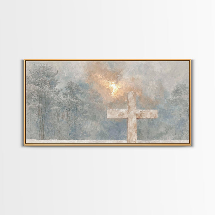 Holy Dawn – Framed Canvas Print – Christian Wall Art – Christian Art Canvas – Christmas Art – Christian Christmas Art – Subtle Christian Ar