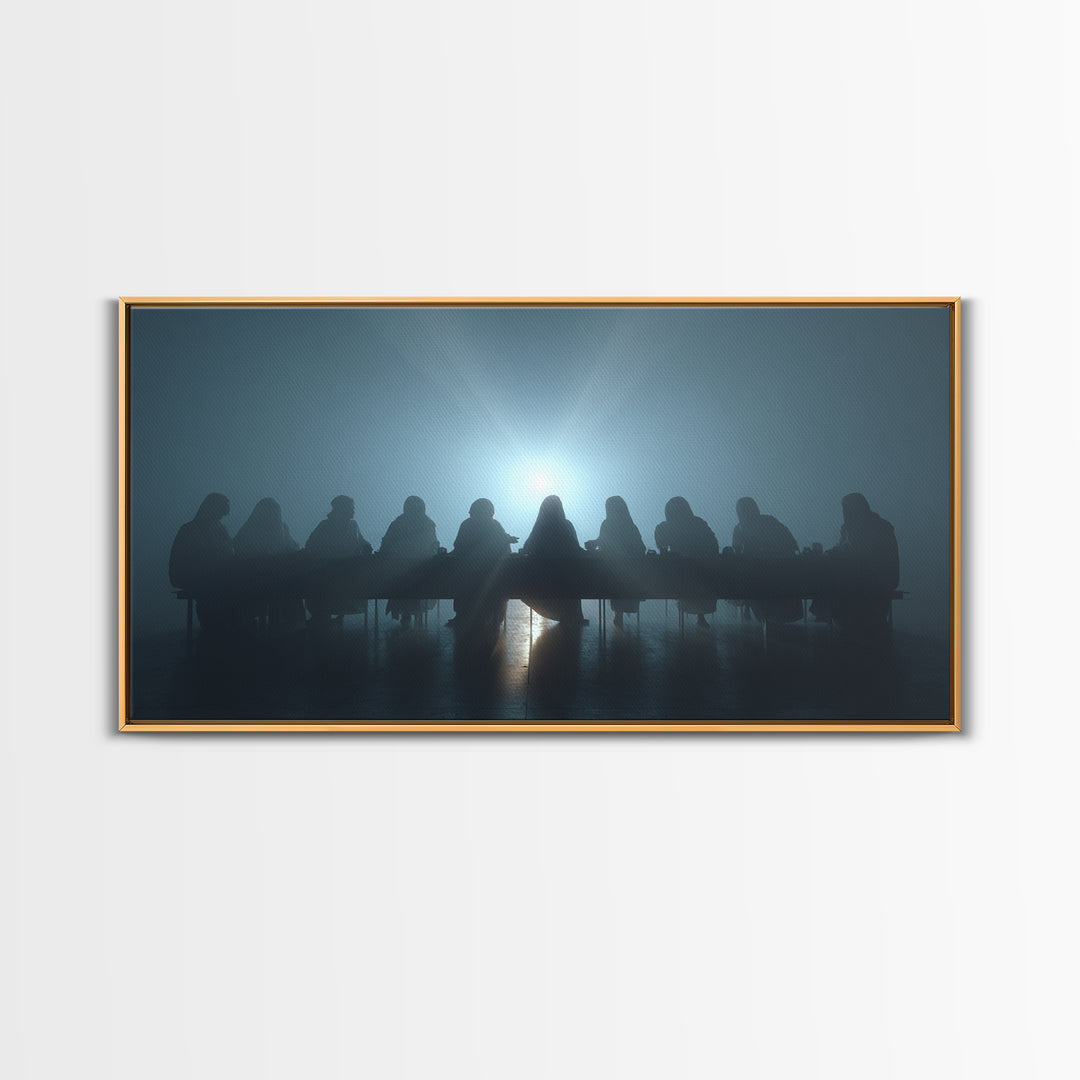 Sacred Gathering - Framed Canvas Print - Christian Wall Art - Jesus Painting - Christian Art Canvas - Christian Christmas Art