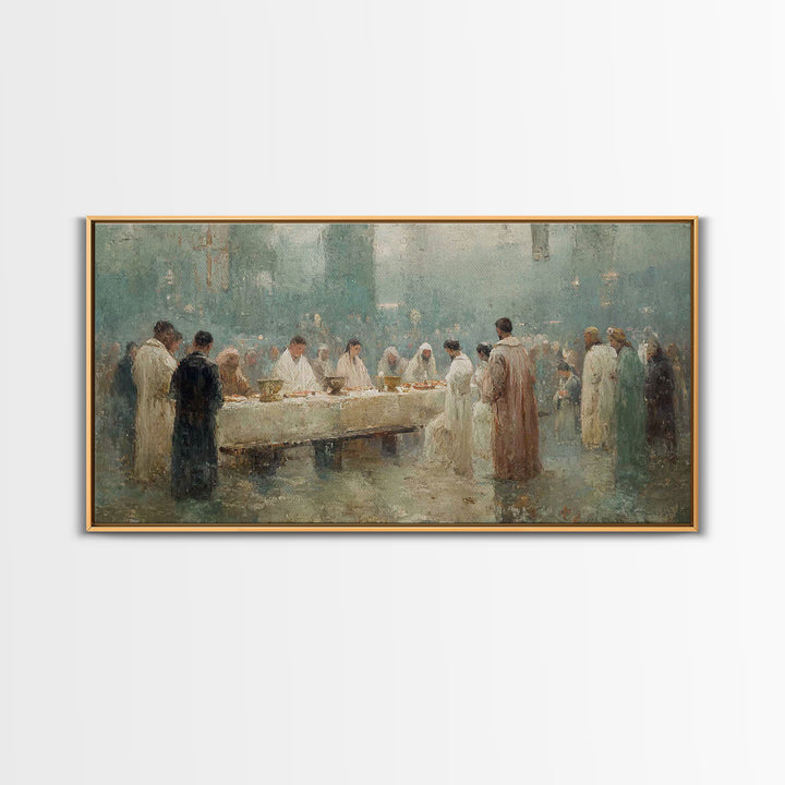 Gathered In Light | Framed Canvas Print | Christian Wall Art | Christian Art Print | Abstract Christian Art | Christian Art Canvas | Jesus