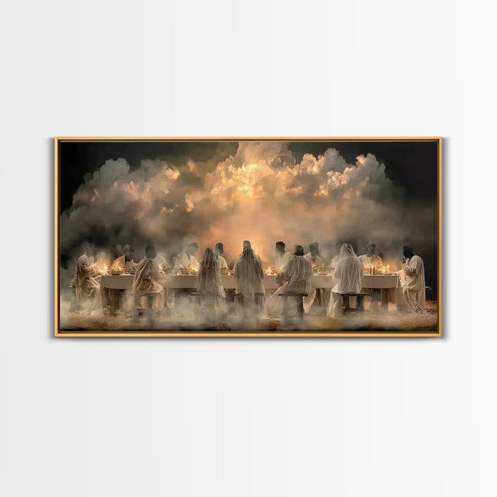 Sacred Banquet – Framed Canvas Print – Christian Art Canvas – Christian Wall Art – Vintage Christian Art – Jesus Painting – Christian Chris