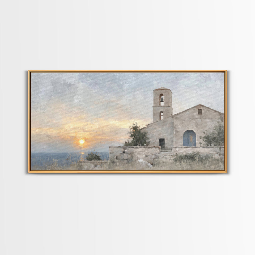 Hillside Sanctuary – Framed Canvas Print – Christian Art Canvas – Christian Wall Art – Christian Art Print – Christmas Wall Art – Unique Ch