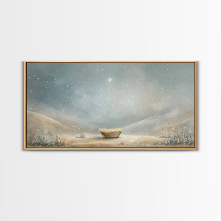 Star Of Hope – Framed Canvas Print – Christian Wall Art – Christian Art Canvas – Christmas Art – Christian Christmas Decor – Unique Christi