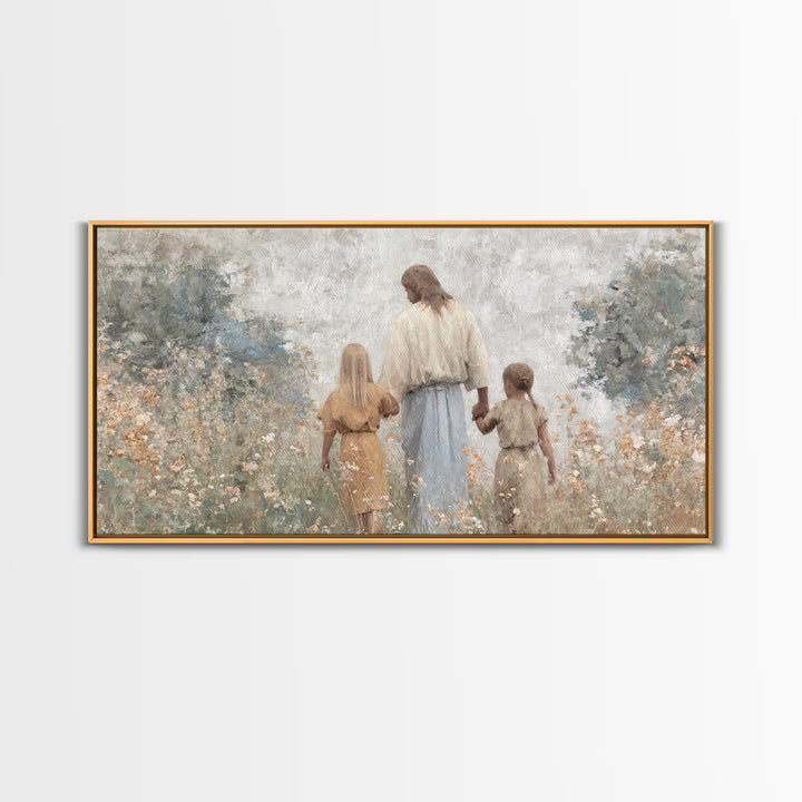 Graceful Path – Framed Canvas Print – Christian Art Canvas – Christian Wall Art – Minimalist Christian Art – Jesus Painting – Christian Art