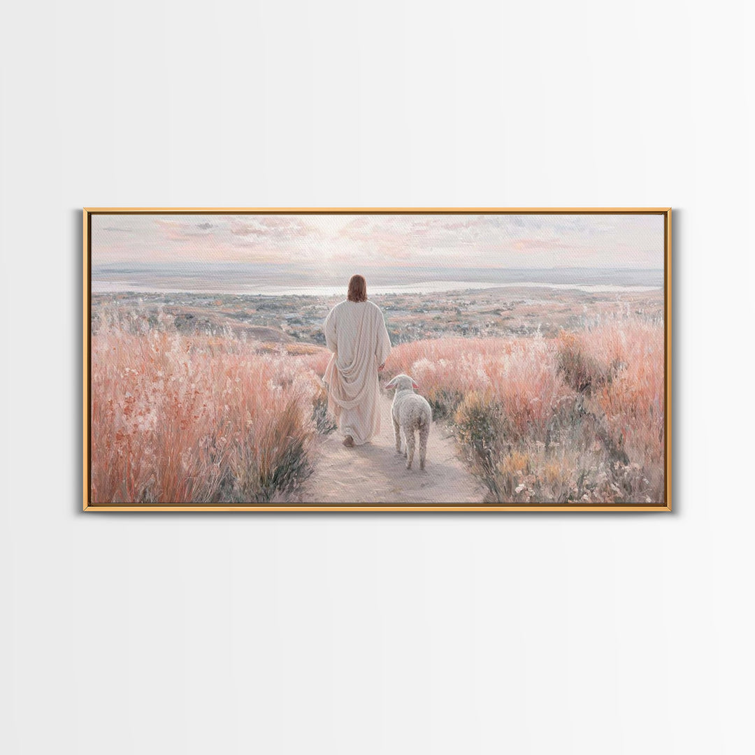 Valley Of Comfort, Framed Canvas Print, Christian Wall Art, Jesus Painting, Christian Art Canvas, Christian Decor, Christian Gift Ideas