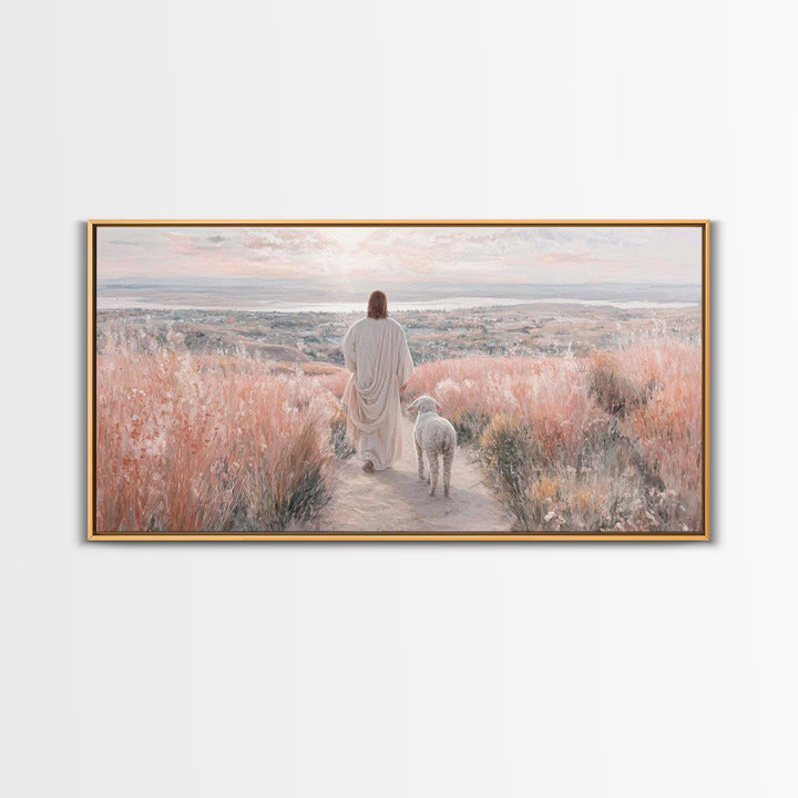 Valley Of Comfort, Framed Canvas Print, Christian Wall Art, Jesus Painting, Christian Art Canvas, Christian Decor, Christian Gift Ideas