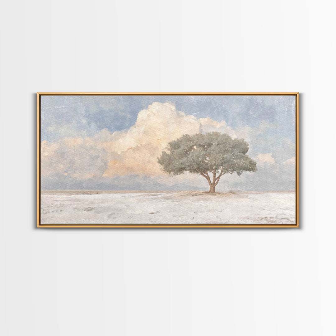 Cloudland Oak – Framed Canvas Print – Christian Art Canvas – Modern Christian Painting – Christian Wall Art – Christian Art Print – Unique