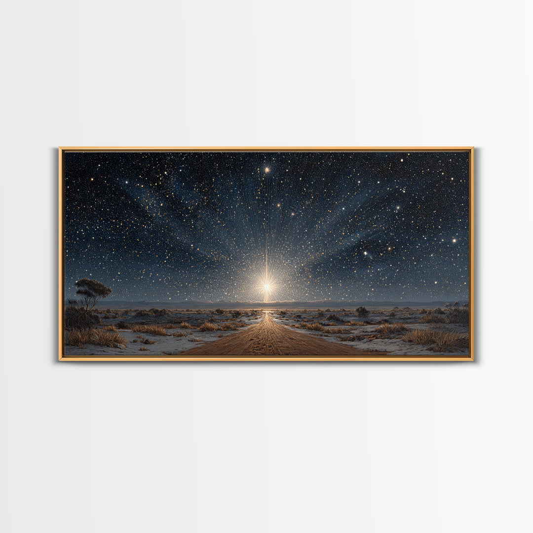 The Guiding Star – Framed Canvas Print – Christmas Art Prints – Christian Christmas Decor – Christian Wall Art – Christian Art Canvas – Chr