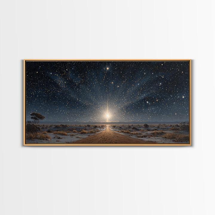 The Guiding Star – Framed Canvas Print – Christmas Art Prints – Christian Christmas Decor – Christian Wall Art – Christian Art Canvas – Chr