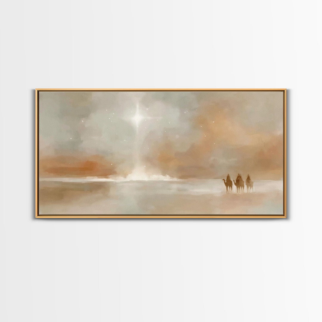 Journey Of Kings – Framed Canvas Print – Christian Christmas Art – Jesus Painting – Christian Wall Art – Christmas Art – Christian Art Canv