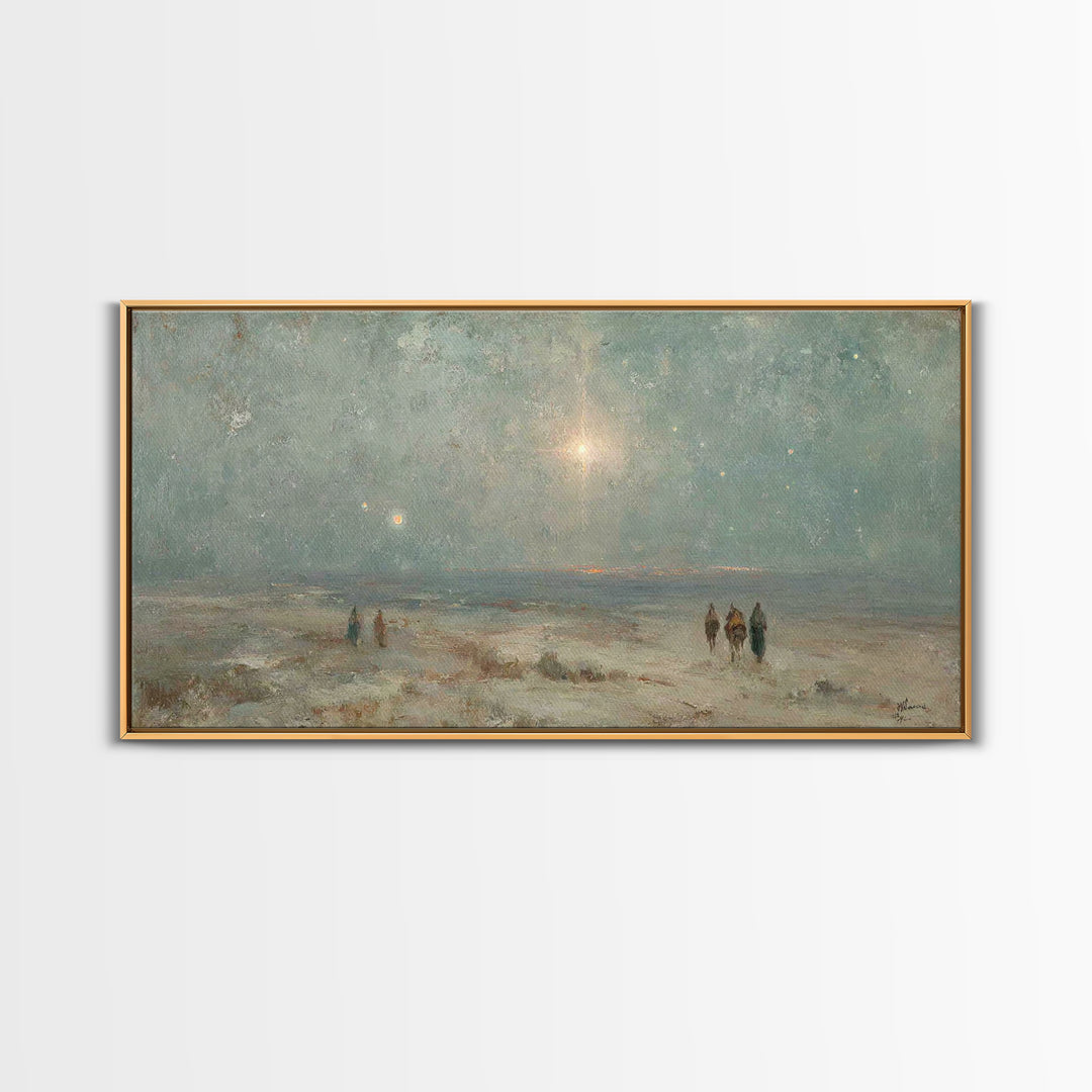 Star Of Bethlehem – Framed Canvas Print – Christian Christmas Art – Christmas Art – Christian Wall Art – Christian Art Canvas – Jesus Paint