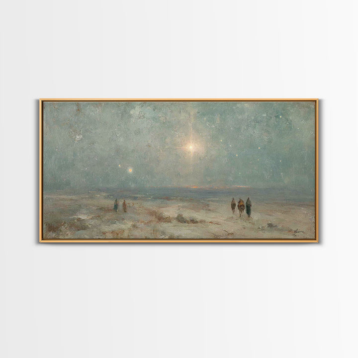 Star Of Bethlehem – Framed Canvas Print – Christian Christmas Art – Christmas Art – Christian Wall Art – Christian Art Canvas – Jesus Paint
