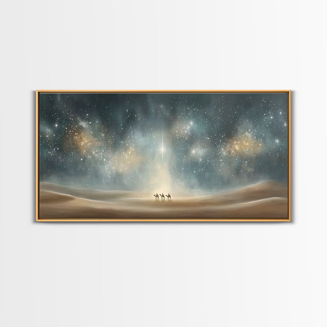 Heavenly Wonder | Framed Canvas Print | Christian Wall Art | Christian Art Canvas | Christmas Art | Christian Christmas Art | Jesus Paintin