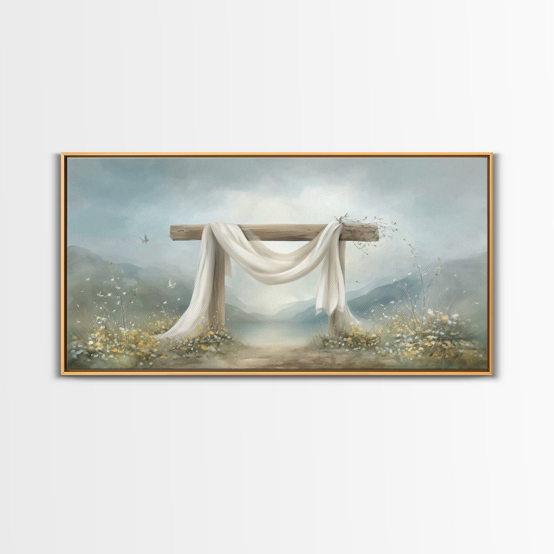 Morning Mercy | Framed Canvas Print | Christian Wall Art | Christian Art Canvas | Moody Christian Art | Christian Christmas Art | Christian