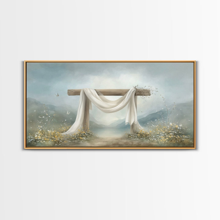 Morning Mercy | Framed Canvas Print | Christian Wall Art | Christian Art Canvas | Moody Christian Art | Christian Christmas Art | Christian