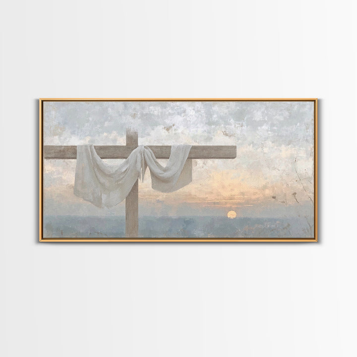 Risen Dawn – Framed Canvas Print – Christian Wall Art – Christian Art Canvas – Christian Decor For Home – Christmas Wall Art – Christian Gi
