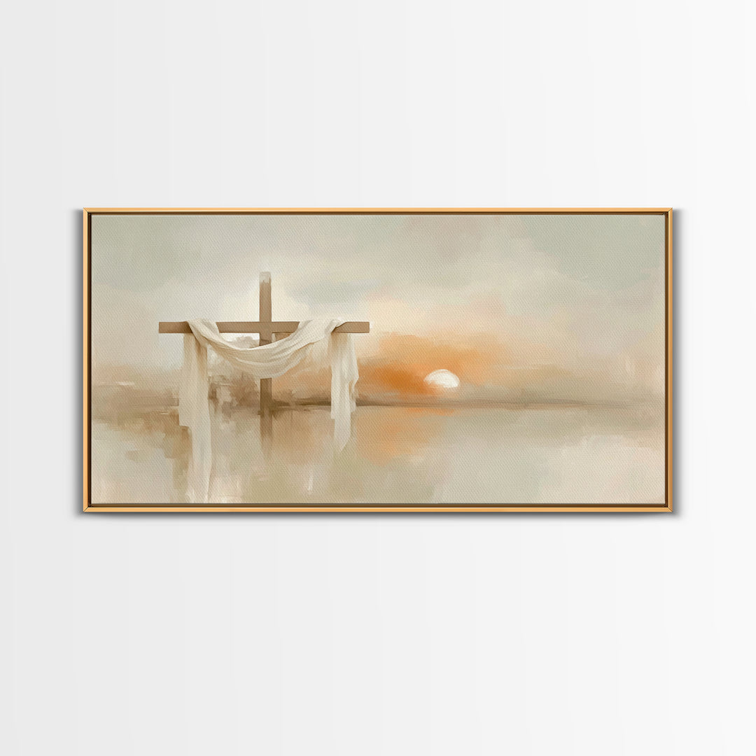 Eternal Light, Framed Canvas Print, Christian Art Canvas, Christian Wall Art, Christian Christmas Art, Minimalist Christian Art, Christian
