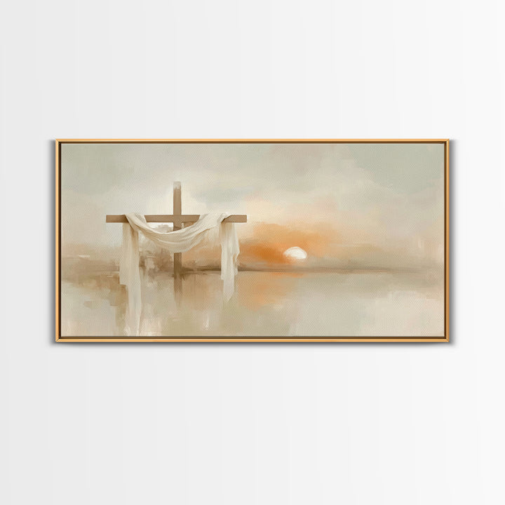 Eternal Light, Framed Canvas Print, Christian Art Canvas, Christian Wall Art, Christian Christmas Art, Minimalist Christian Art, Christian