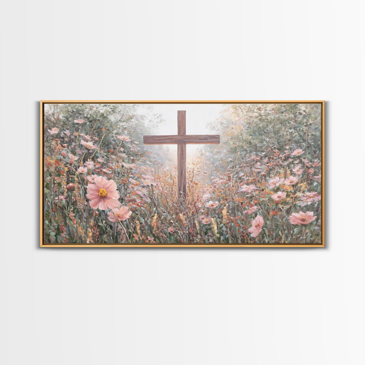 Garden Of Mercy – Framed Canvas Print – Christian Wall Art – Christian Art Painting – Christian Art Canvas – Modern Christian Art – Christi