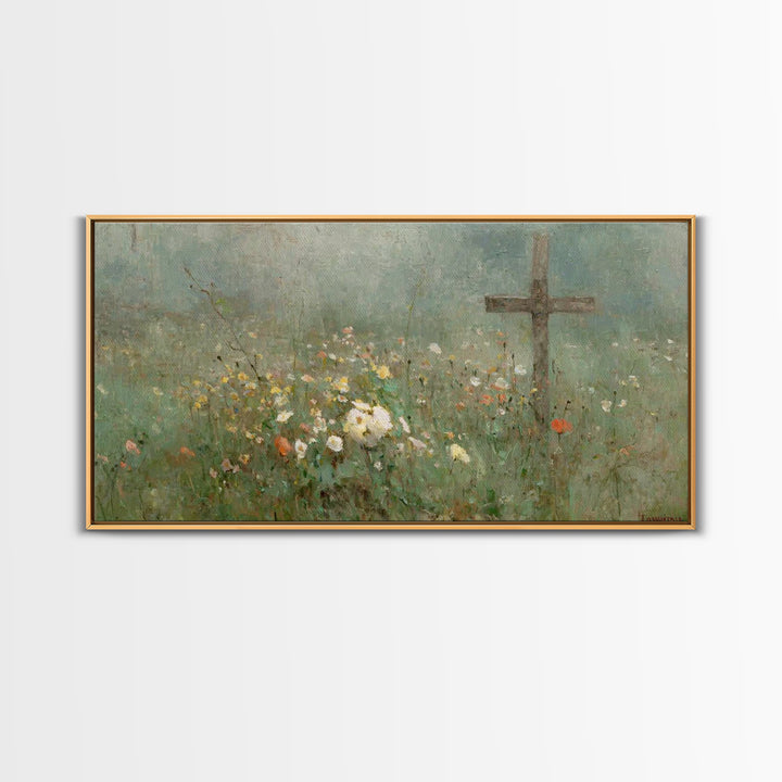 Morning Of Grace | Framed Canvas Print | Christian Wall Art | Christian Art Canvas | Subtle Christian Paintings | Christian Art Work | Chri