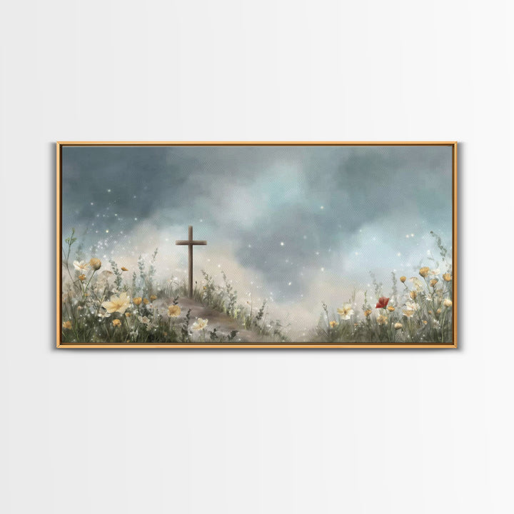 Blossoms Of Renewal | Framed Canvas Print | Christian Wall Art | Christian Art Canvas | Christian Art Prints | Christian Decoration | Moder