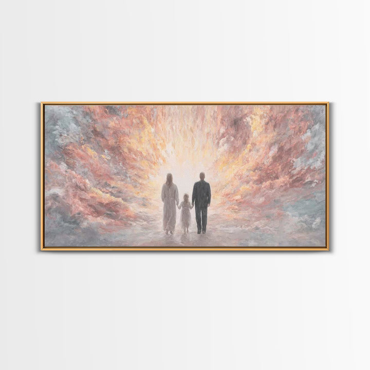 Path Of Light, Framed Canvas Print, Christian Art Canvas, Christian Christmas Art, Christian Wall Art, Large Christian Painting
