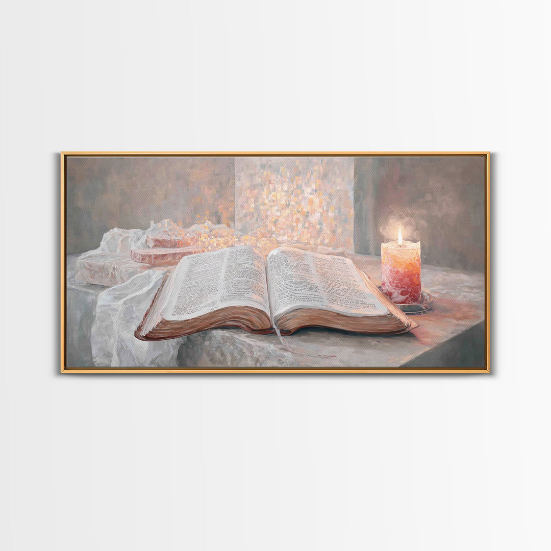 Sacred Stillness – Framed Canvas Print – Christian Wall Art – Christian Art Canvas – Vintage Christian Art – Faith Art