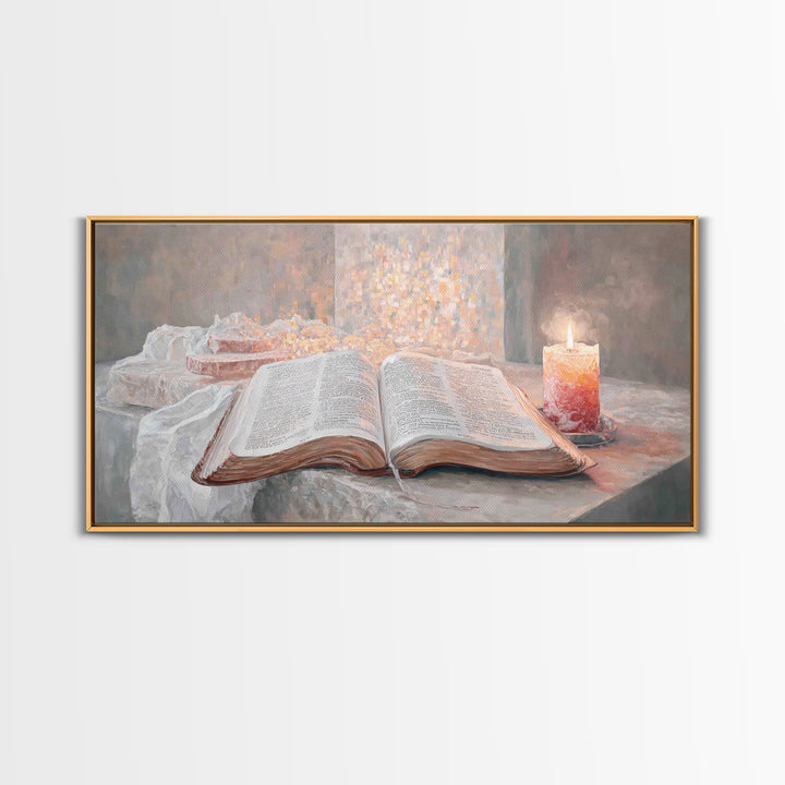 Sacred Stillness – Framed Canvas Print – Christian Wall Art – Christian Art Canvas – Vintage Christian Art – Faith Art