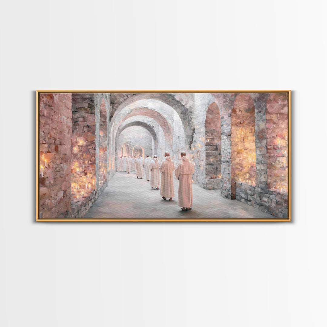 Processional Light, Framed Canvas Print, Christian Wall Art, Christian Art Canvas, Modern Christian Painting, Christian Art Work, Christian