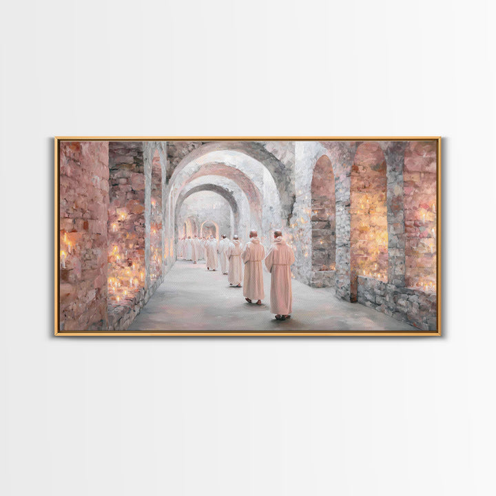 Processional Light, Framed Canvas Print, Christian Wall Art, Christian Art Canvas, Modern Christian Painting, Christian Art Work, Christian