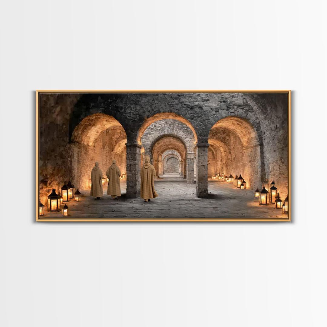 Lantern Passage, Framed Canvas Print, Christian Art Canvas, Christian Wall Art, Christian Painting, Christian Decor, Unique Christian Art,