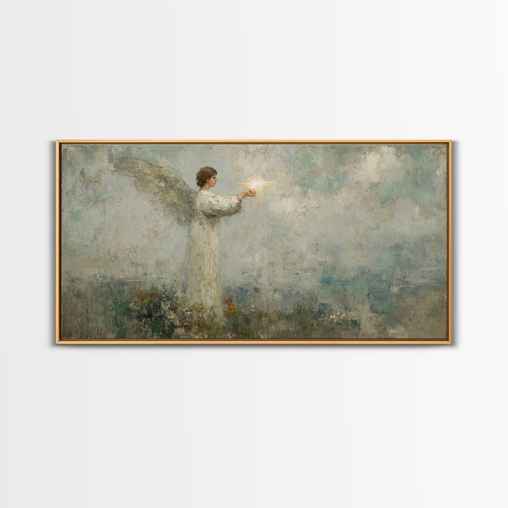 Witness Of Light - Framed Canvas Print - Christian Wall Art - Christian Art Canvas - Christmas Art - Jesus Painting - Christian Art