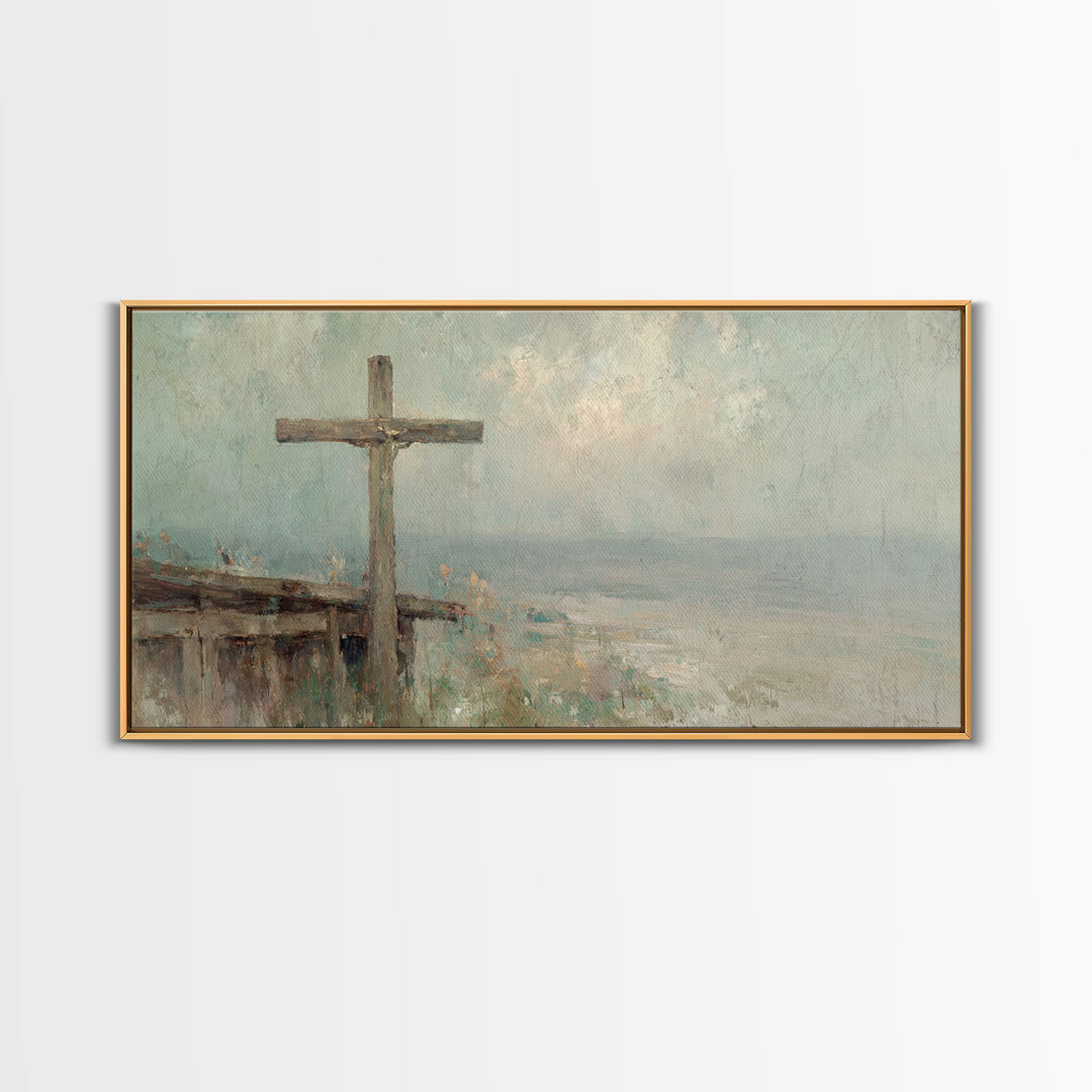 Dawn Of Mercy – Framed Canvas Print – Christian Wall Art – Christian Art Canvas – Jesus Painting – Christian Christmas Art