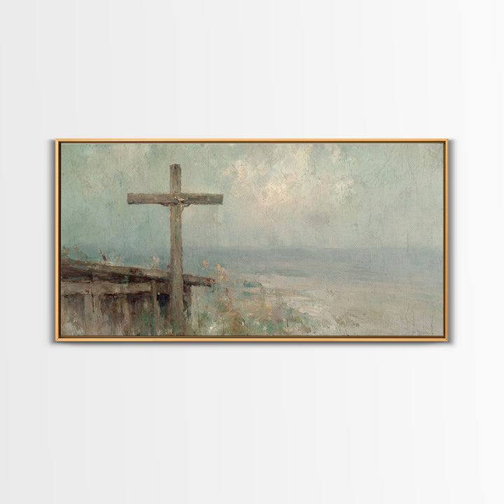 Dawn Of Mercy – Framed Canvas Print – Christian Wall Art – Christian Art Canvas – Jesus Painting – Christian Christmas Art