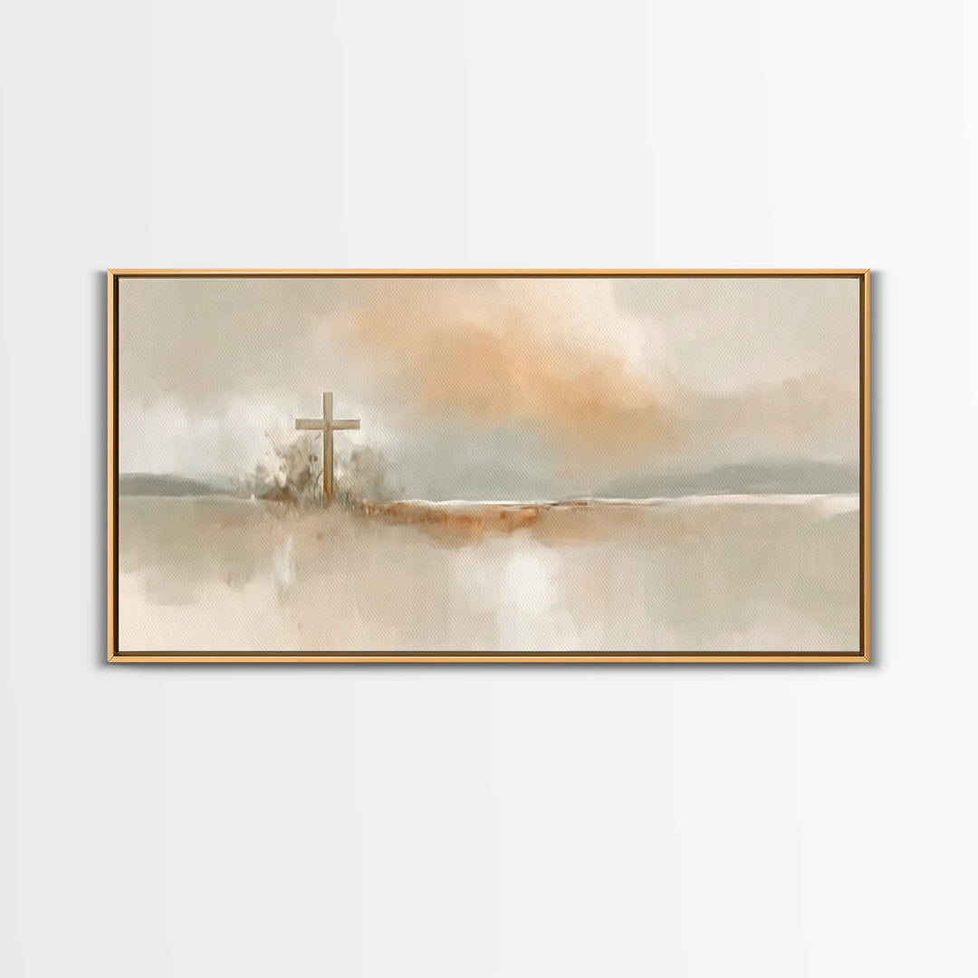 Desert Redeemer – Framed Canvas Print – Christian Wall Art – Christian Painting – Christian Christmas Art – Christian Art Print