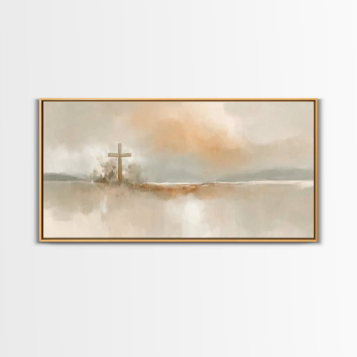 Desert Redeemer – Framed Canvas Print – Christian Wall Art – Christian Painting – Christian Christmas Art – Christian Art Print