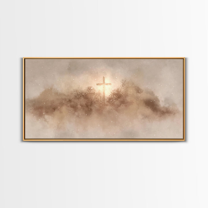 Winter Redemption – Framed Canvas Print – Christian Christmas Art – Christian Art Canvas – Christian Wall Art – Vintage Christian Art
