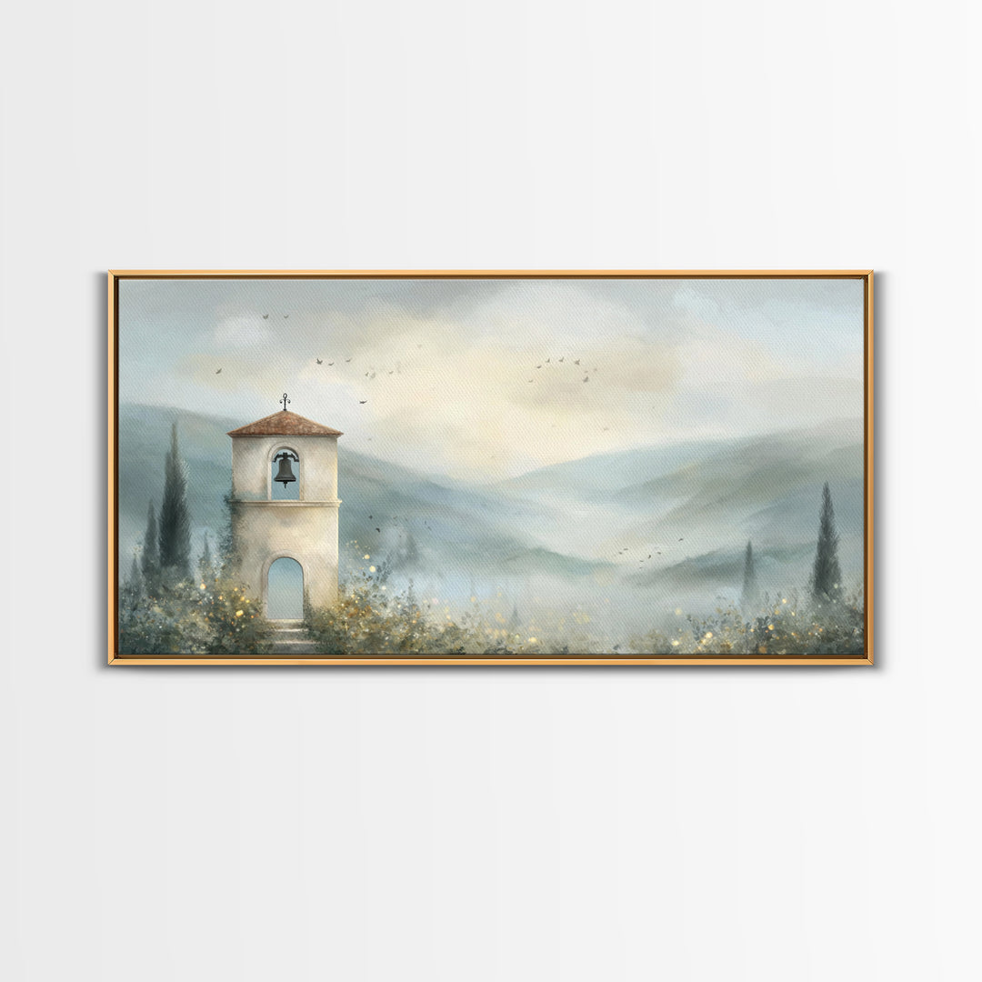 Bell Of Hope – Framed Canvas Print – Christian Decor – Christian Wall Art – Christian Art Canvas – Modern Christian Art