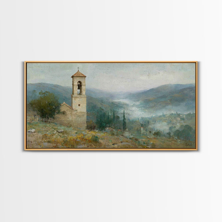 Mountain Sanctuary – Framed Canvas Print – Christian Art Canvas – Christian Decoration – Modern Christian Art – Christian Wall Art