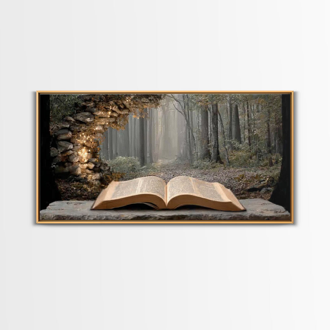 Path of Light - Framed Canvas Print - Christian Wall Art - Christian Art Canvas - Christmas Art - Christian Christmas Art - Framed Christma