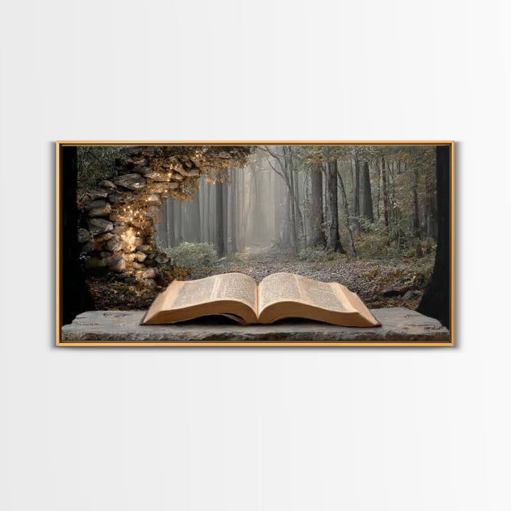 Path of Light - Framed Canvas Print - Christian Wall Art - Christian Art Canvas - Christmas Art - Christian Christmas Art - Framed Christma