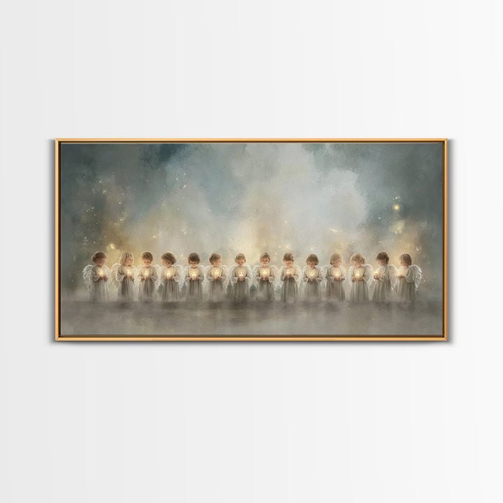 Angel Chorus - Framed Canvas Print - Christian Wall Art - Christian Art Canvas - Christmas Art - Christian Christmas Art - Christian Christ