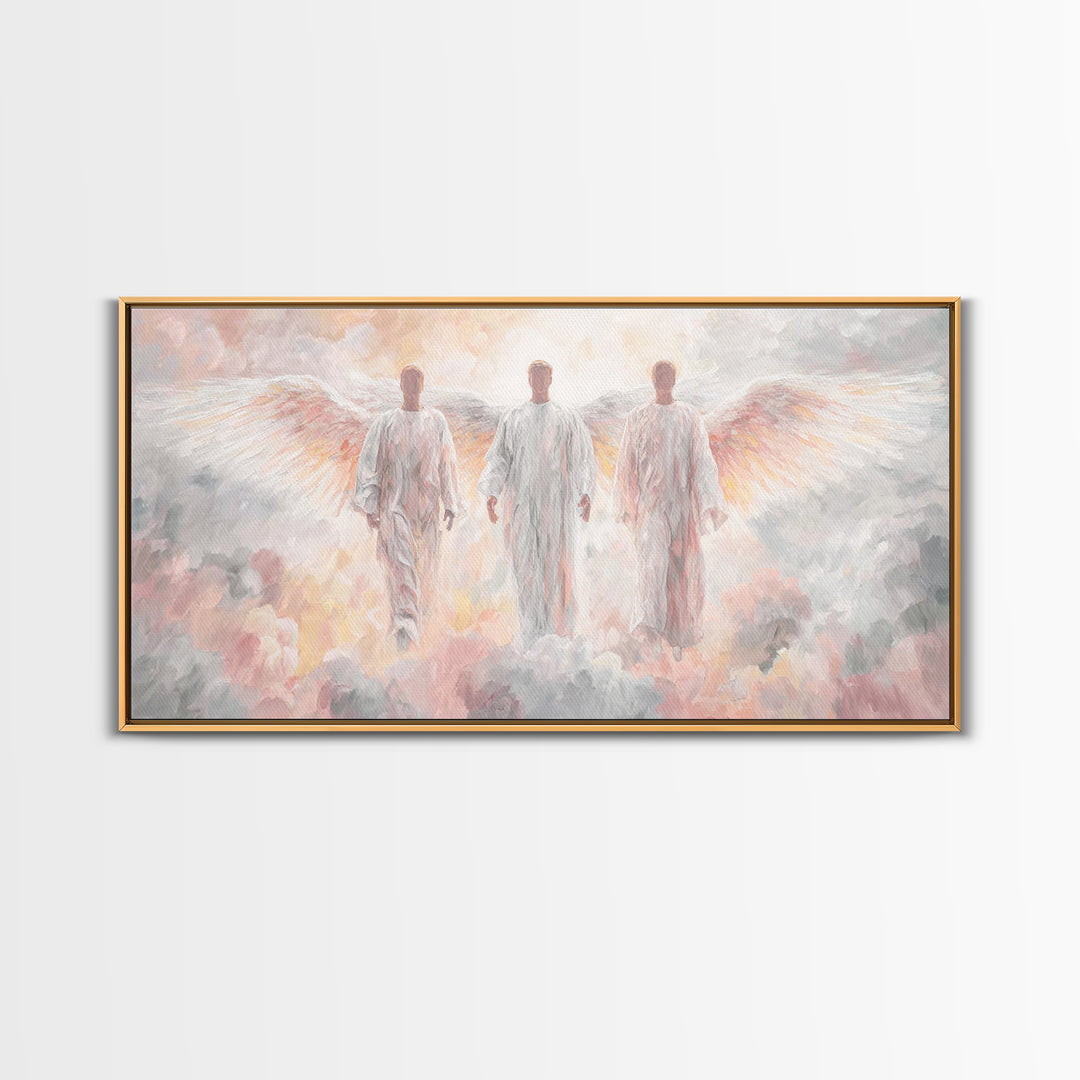 Radiant Messengers – Framed Canvas Print – Christian Wall Art – Christian Art Canvas – Modern Christian Art – Christian Painting – Christia